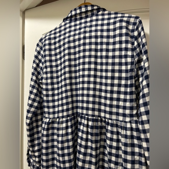 American Eagle Gingham Peplum Babydoll Long Sleeve Top.  Size Small. - Picture 4 of 11